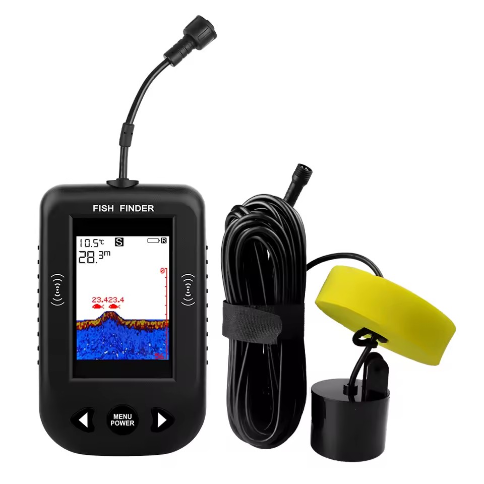Fish Finder Portable - Alarm 100 m tragbare Sonar-Fischfinder 45