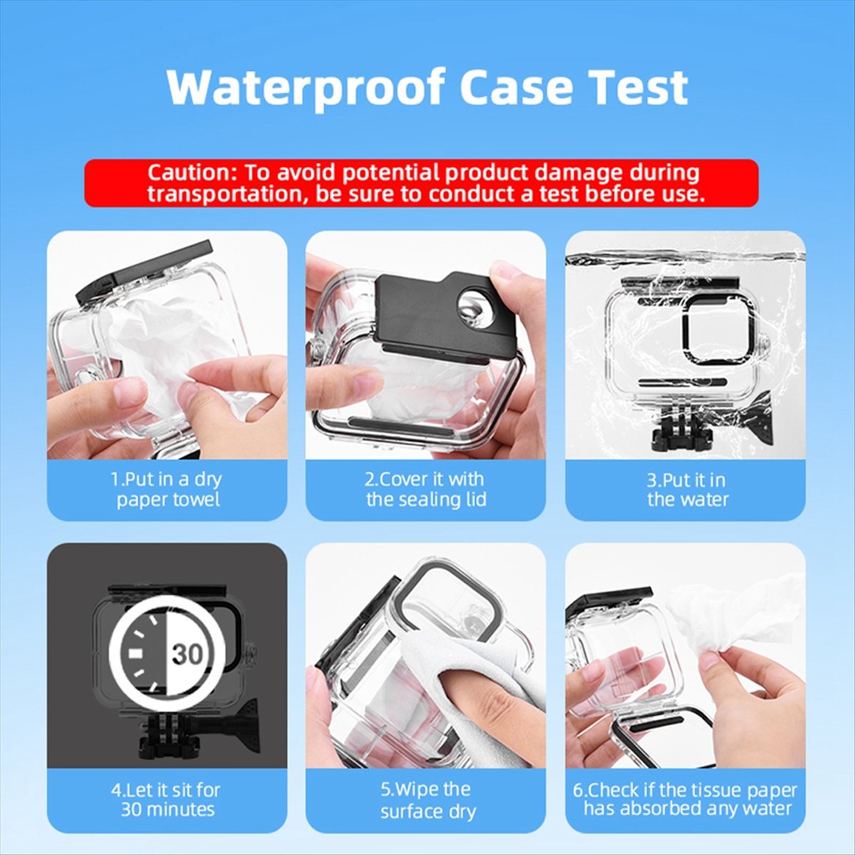 Underwater Camera - M05K 60M wasserdichtes Gehäuse für GoPro