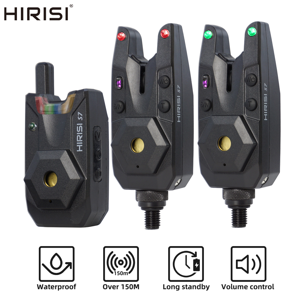 Fish Alarm - Hirisi Karpfenangel-Alarmset Wasserdichter Bissanzeiger Karpfenangel-Zubehör 1+2