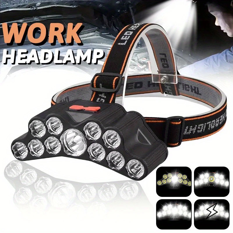 Fish Finder Battery - 11 LED-Scheinwerfer, starkes Licht, Stirnlampe, Typ