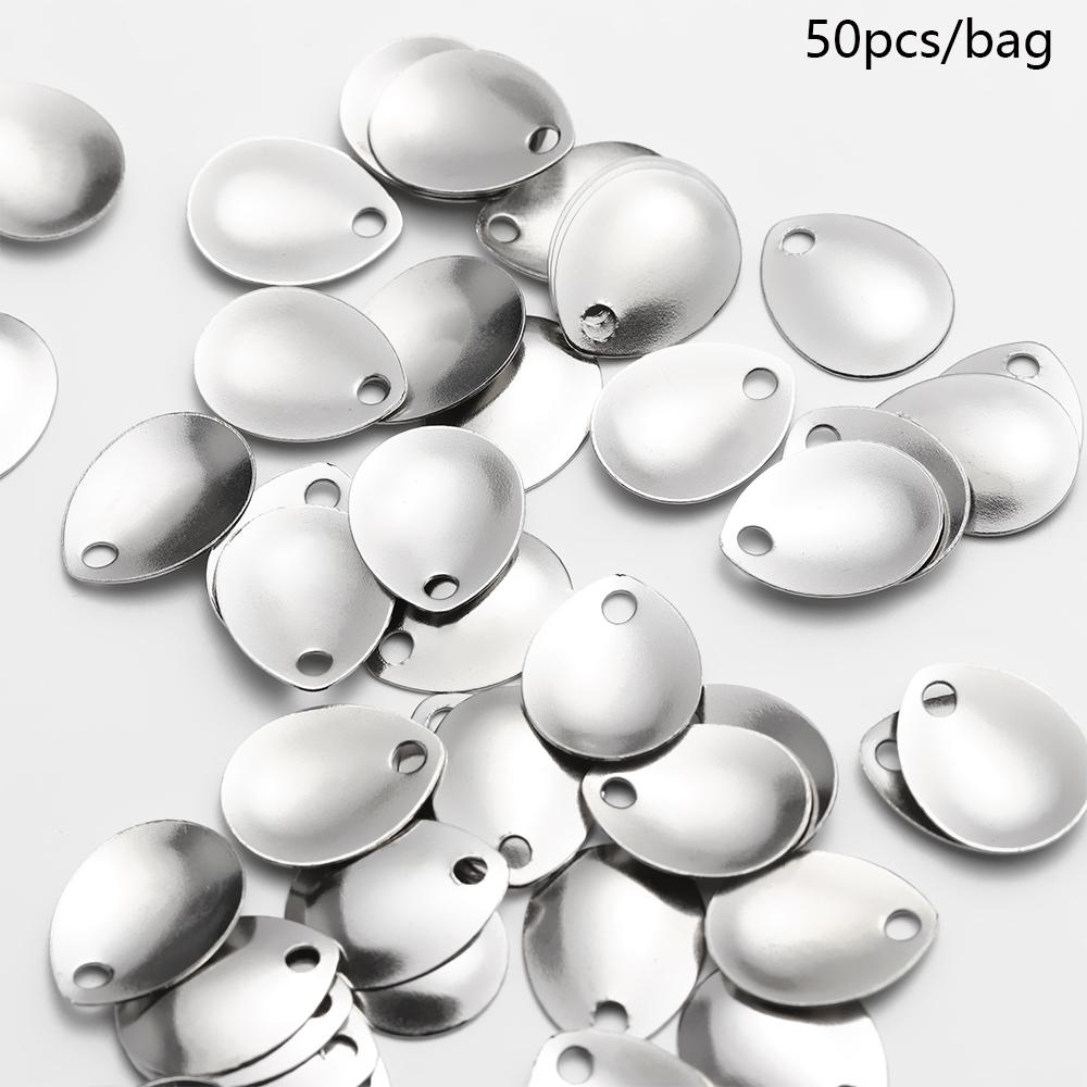 Fish Alarm - 50 Stück Silber glatt Nickel Pailletten