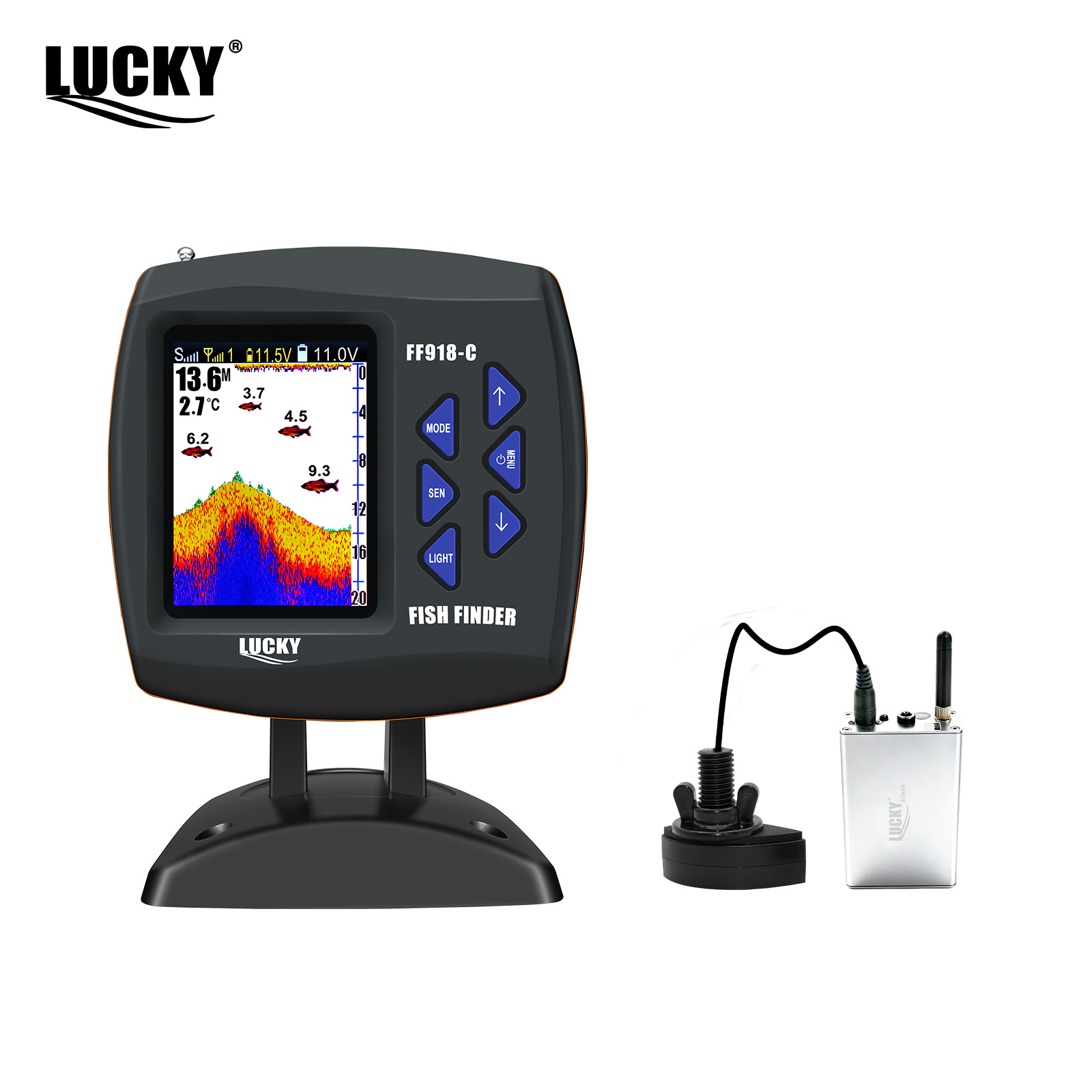 Fish Finder Gps - Lucky FF918 Kabelloses Ferngesteuertes Boot Fischfinder