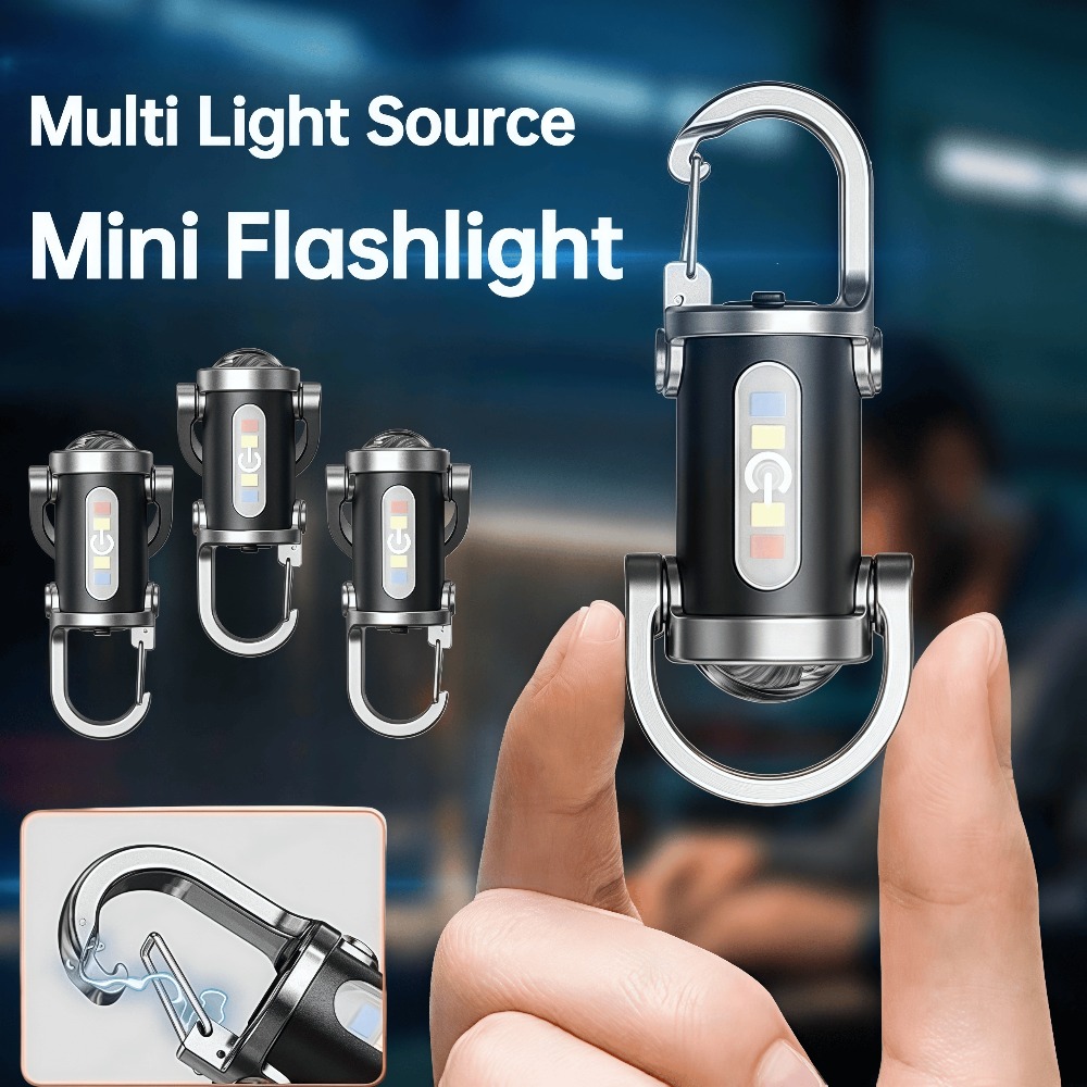 Fishing Light - Tragbare Schlüsselanhänger-Leuchte Mini-Taschenlampe Wiederaufladbar Wasserdicht COB-Arbeitslampe