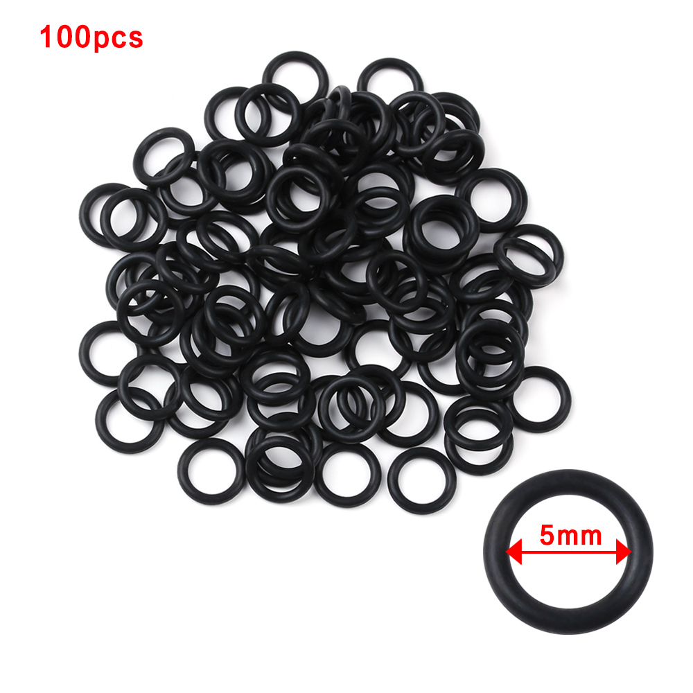 Bite Indicator - 100 PCs Schwarz Gummi O-Ringe Dichtung