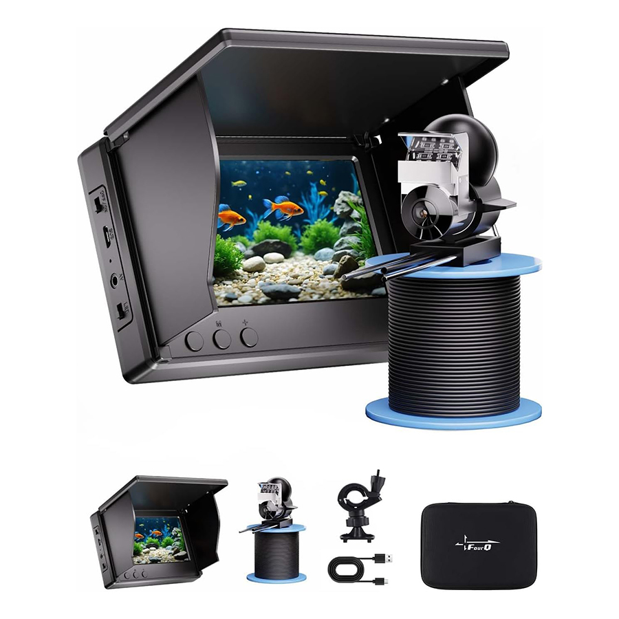 Fish Finder Portable - FOURQ Handgehaltener 1080P 4,3'' LCD Fischfinder