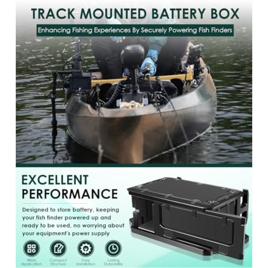 Schienenmontierte Batteriebox  – Fish Finder Mount Bewertung und Preis