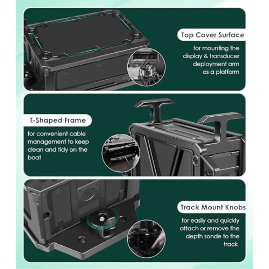 Schienenmontierte Batteriebox  – Fish Finder Mount Bewertung und Preis