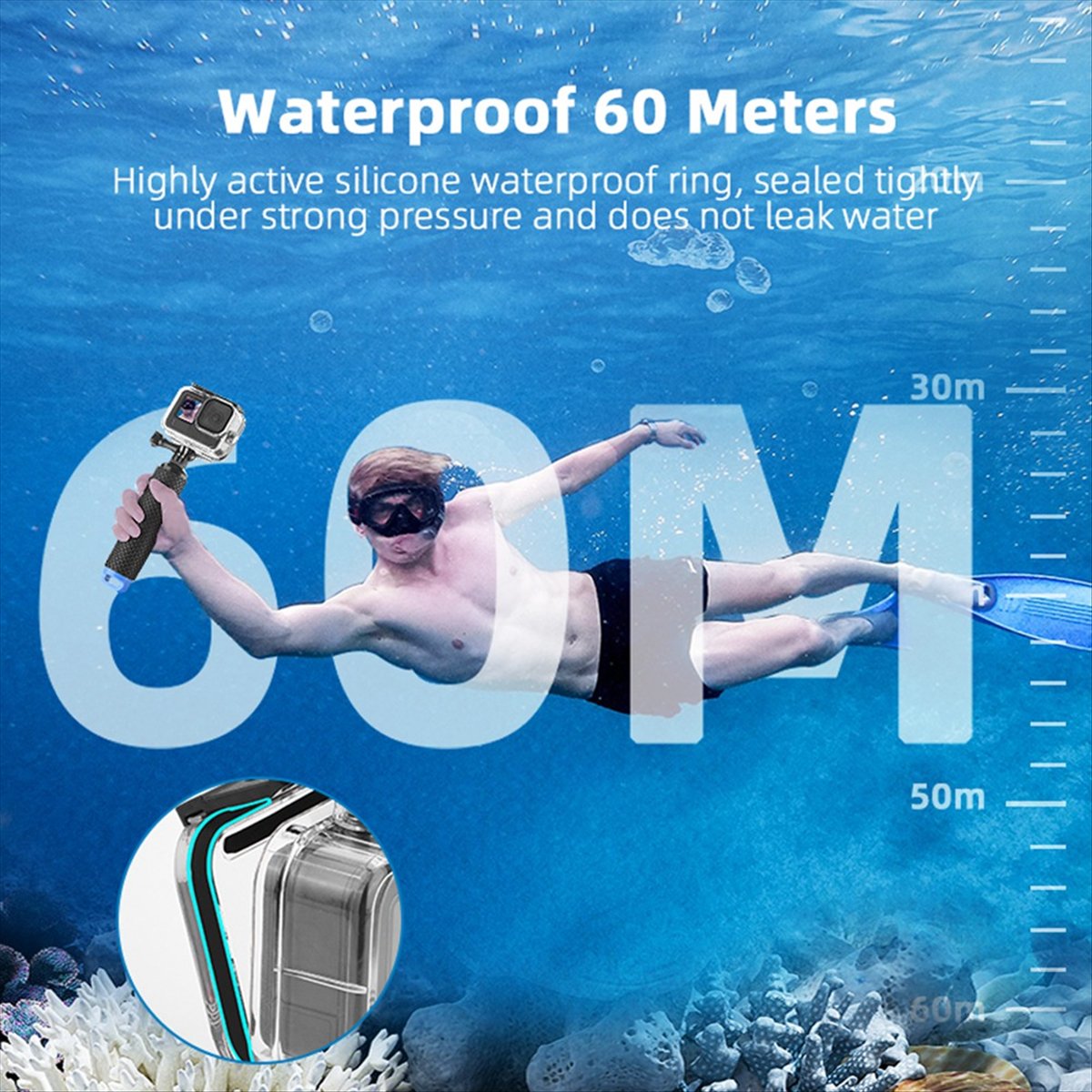 M05K 60M wasserdichtes Gehäuse – Underwater Camera Bewertung und Preis
