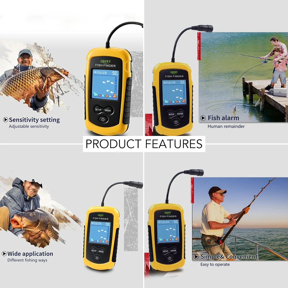Lucky LCD-Farbbildschirm, trag – Fish Finder Portable Bewertung und Preis