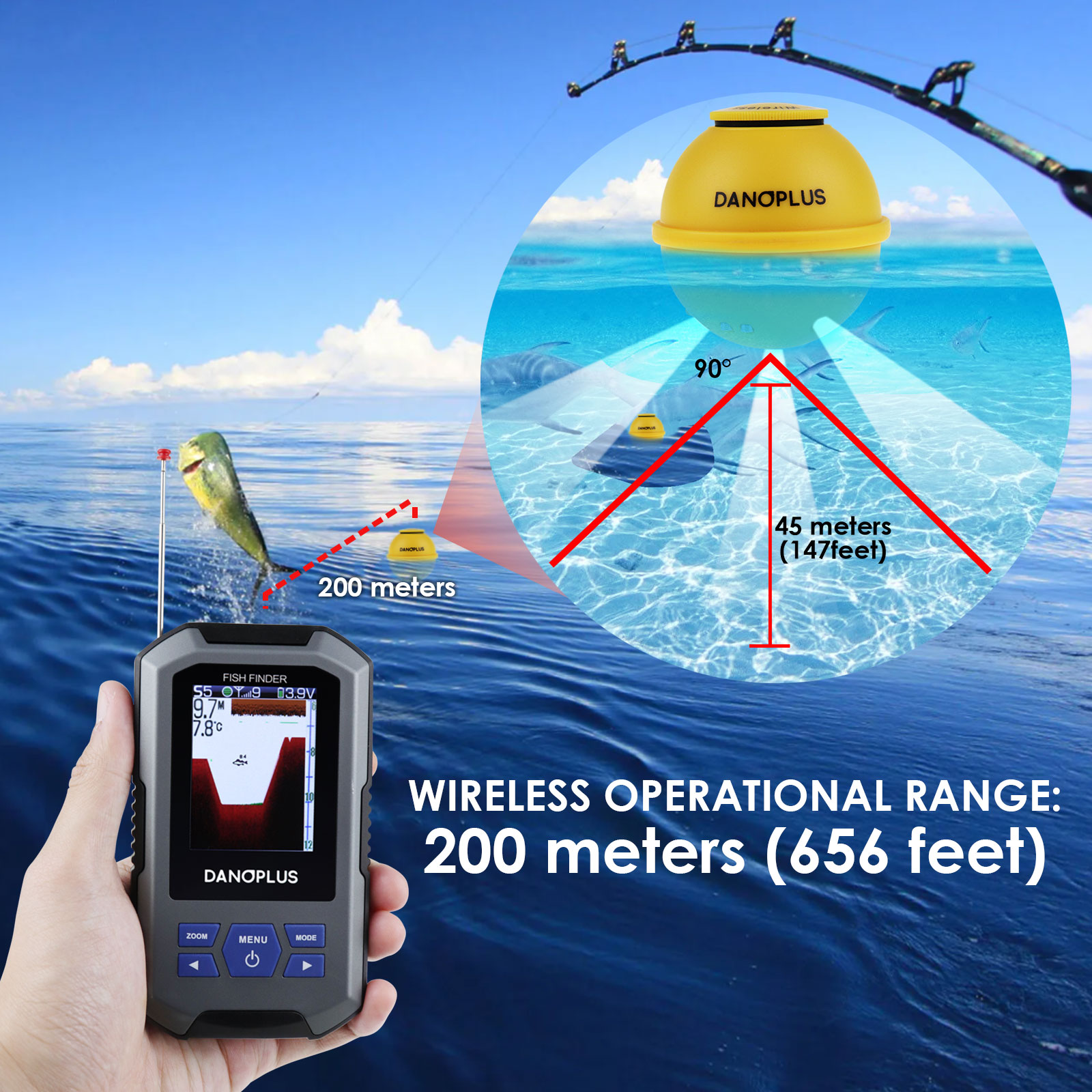 Fischfinder, kabelloser Sonars – Fish Finder Bewertung und Preis