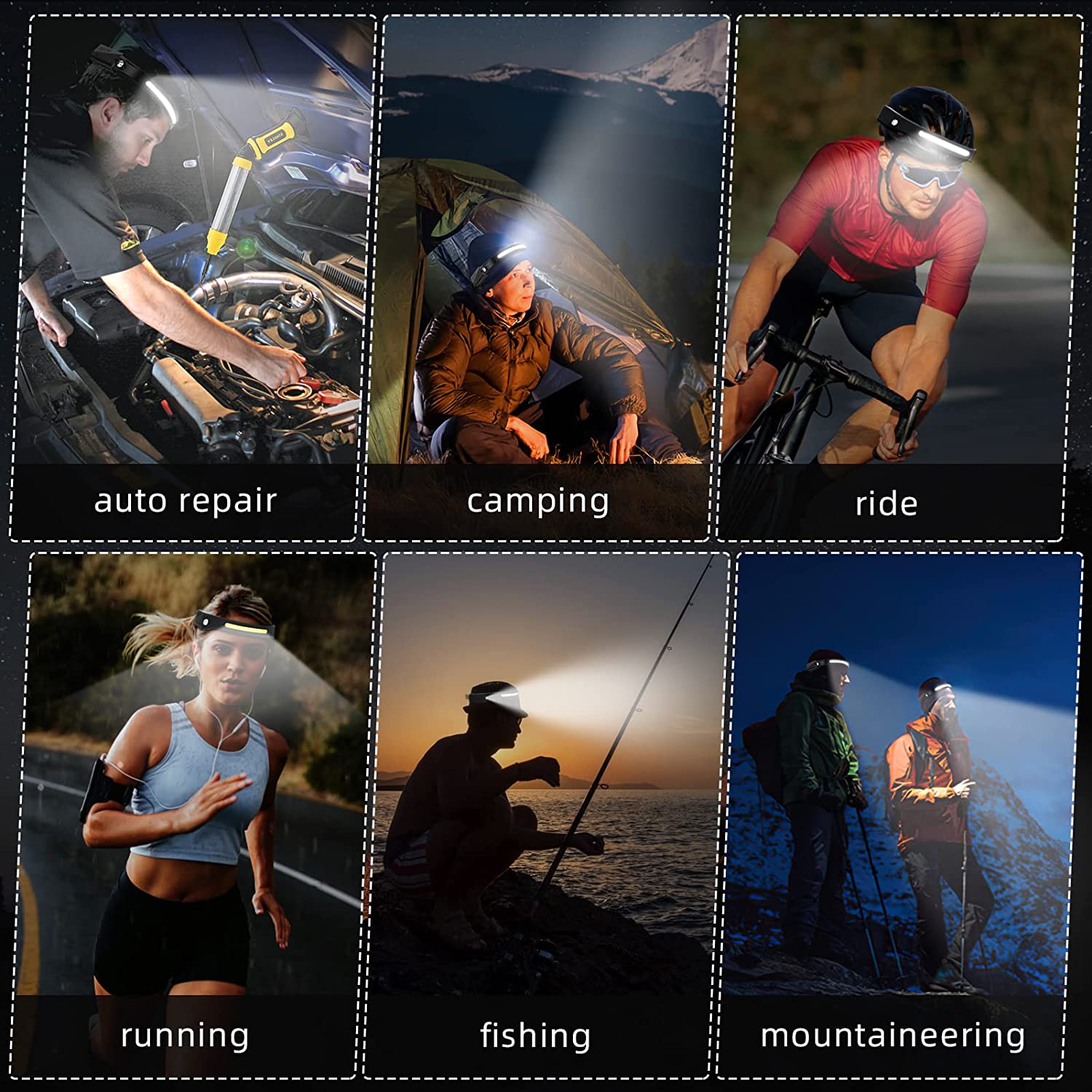 Sensor-Stirnlampe, LED-Stirnla – Fish Finder Battery Bewertung und Preis