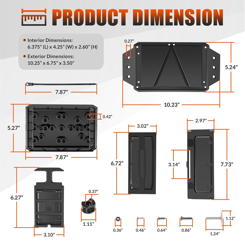 Schienenmontierter Batteriekas – Fish Finder Battery Bewertung und Preis