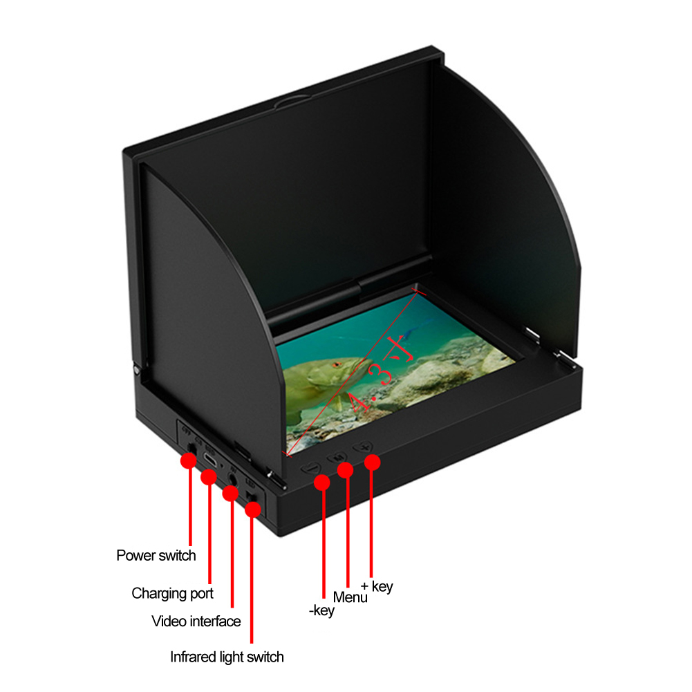 4,3-Zoll-HD-Bildschirm-Fischfi – Fishing Depth Finder Bewertung und Preis